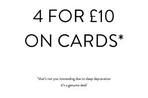 4 cards for £10